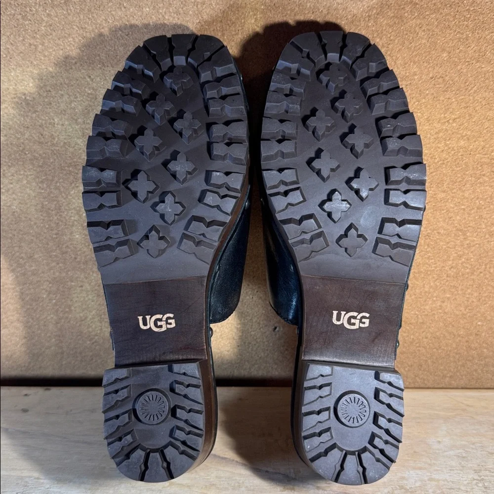 UGG clogs, black leather, studded. Size 9M - Picture 13 of 15
